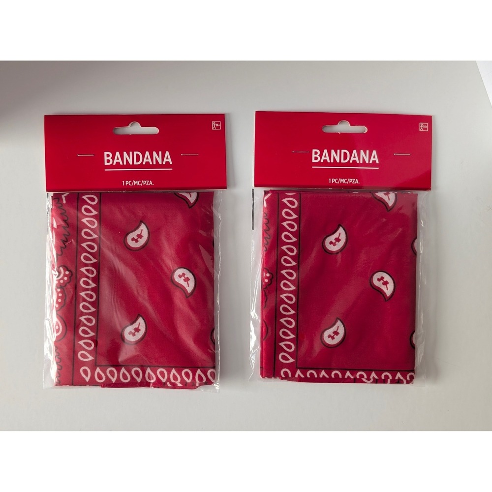 Western Red Bandana Party Supplies Set Plates Napkins Bandanas Cowboy Theme 198p - Picture 7 of 13
